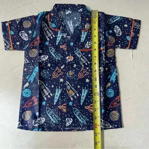 Kids space rocket pajamas unisex NEW without tags - Picture 4 of 9